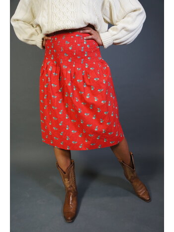 Yves Saint Laurent Pleated Flower Skirt