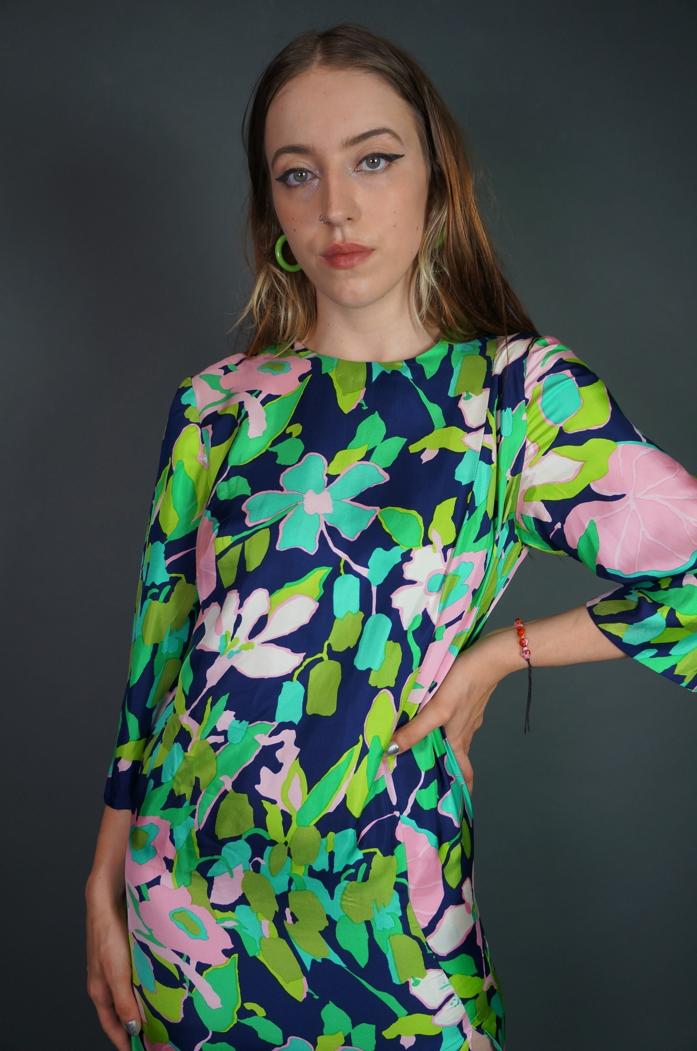 70's Handmade Flower Dress