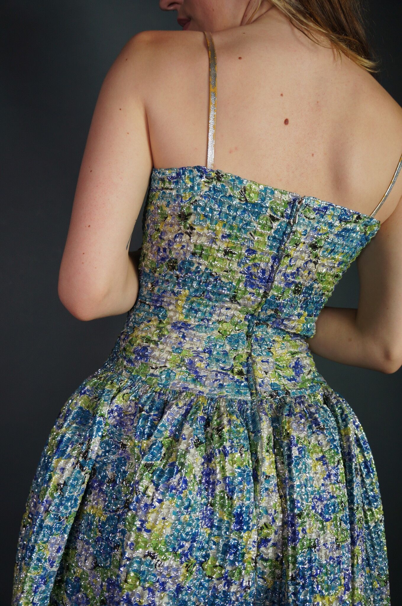 50's Handmade  Textured Glitter Dress