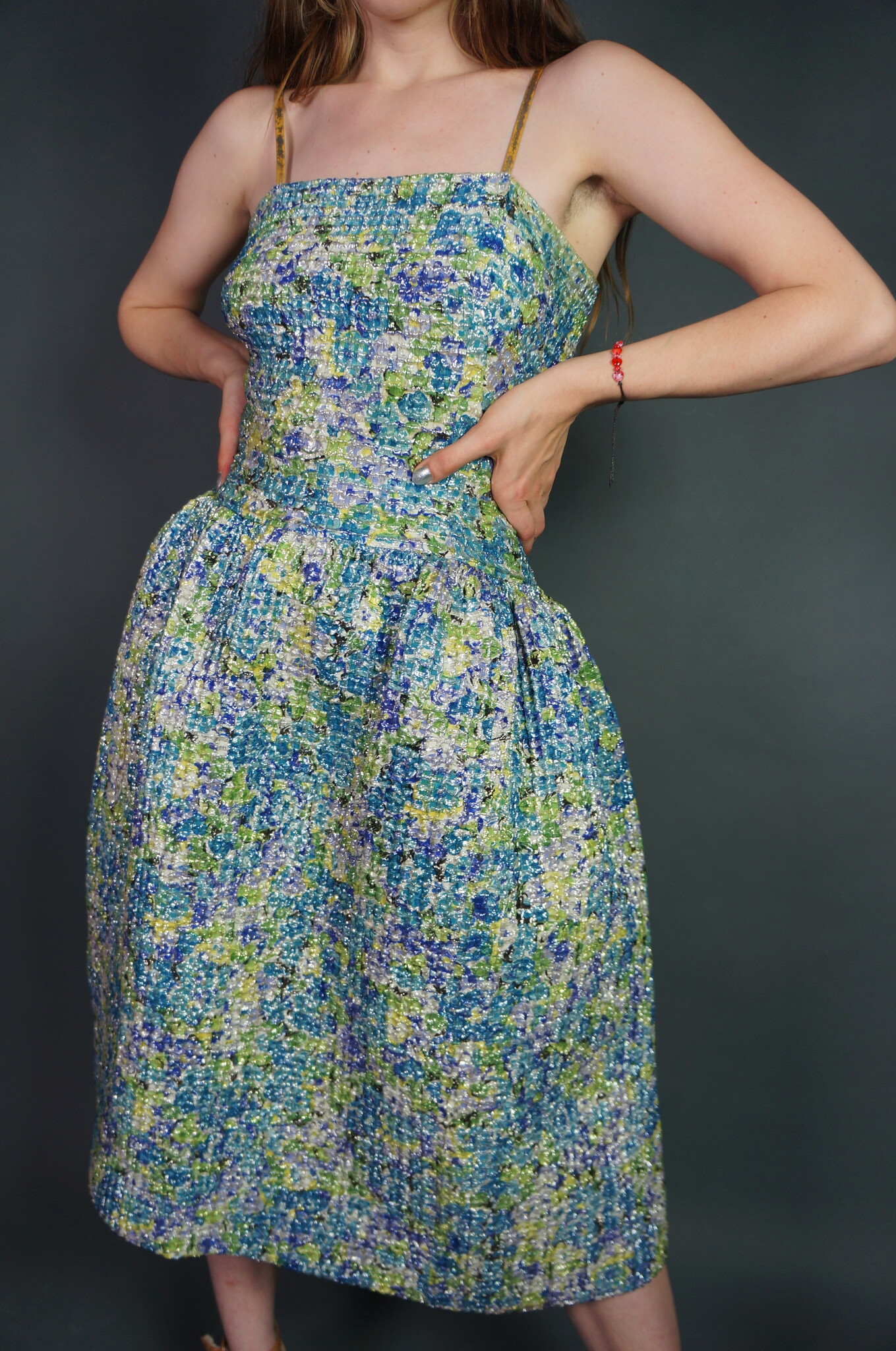 50's Handmade  Textured Glitter Dress