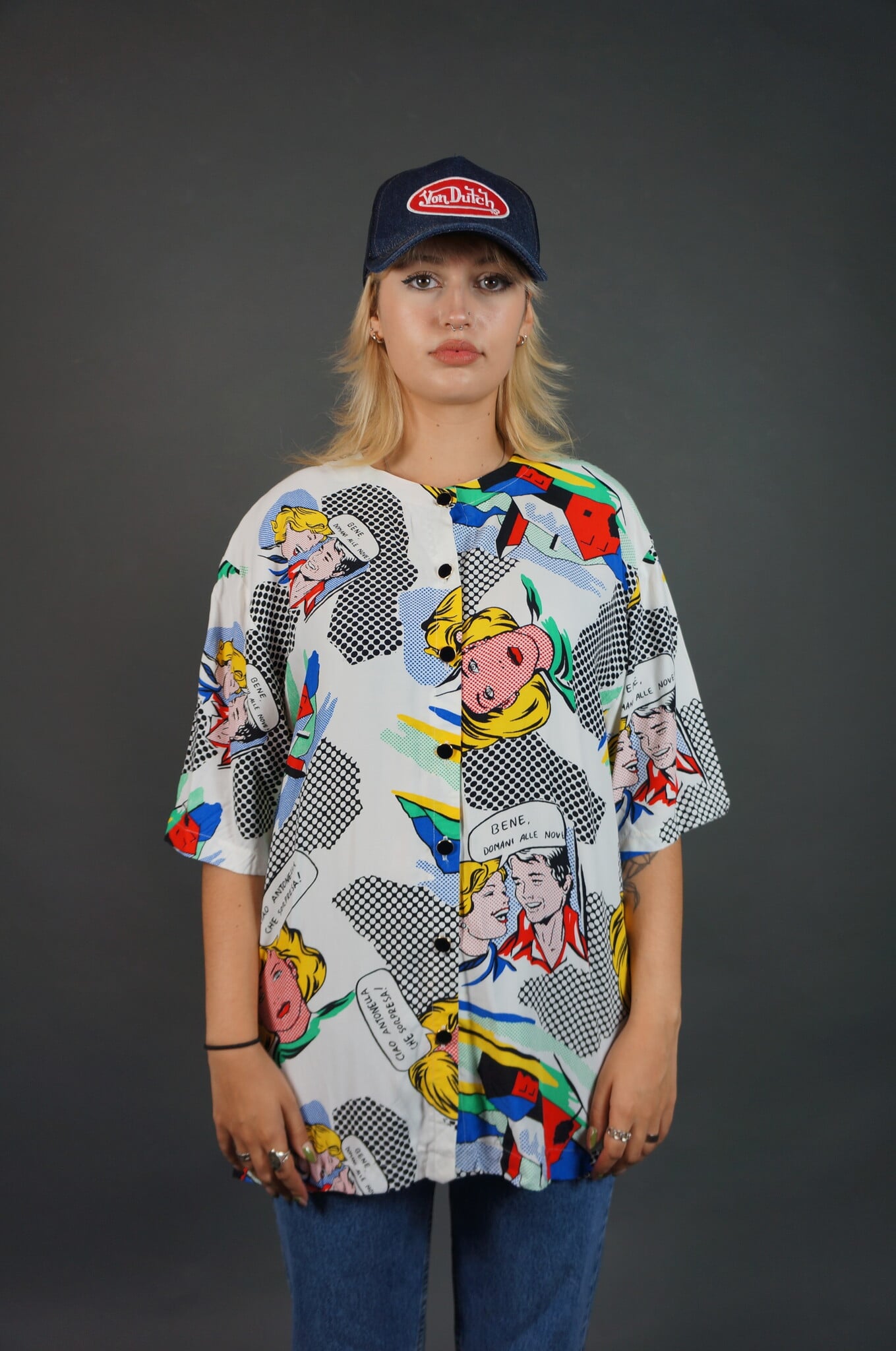 90's Comic Blouse