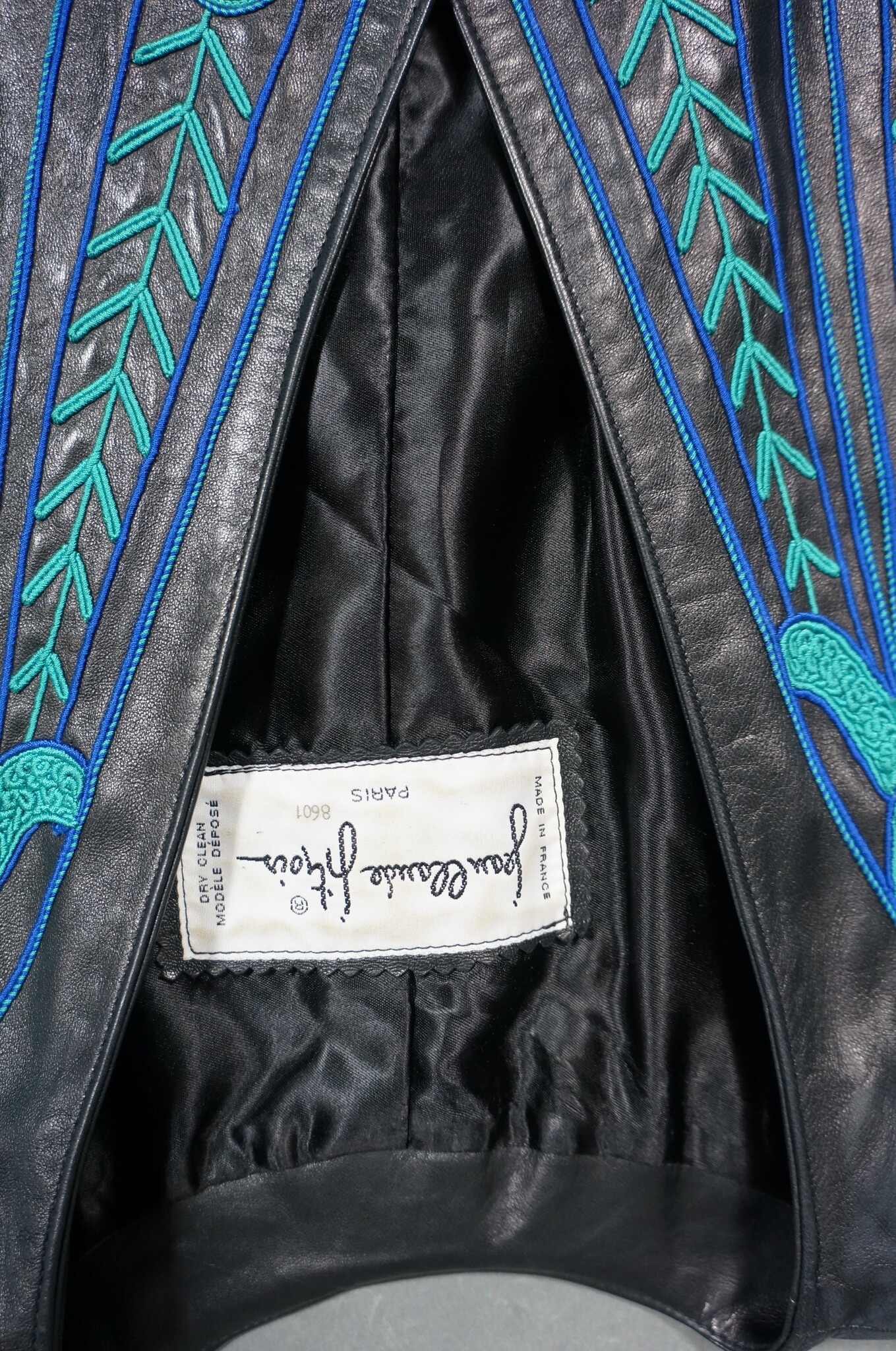 Jean Claude Jitrois Peacock Leather Jacket