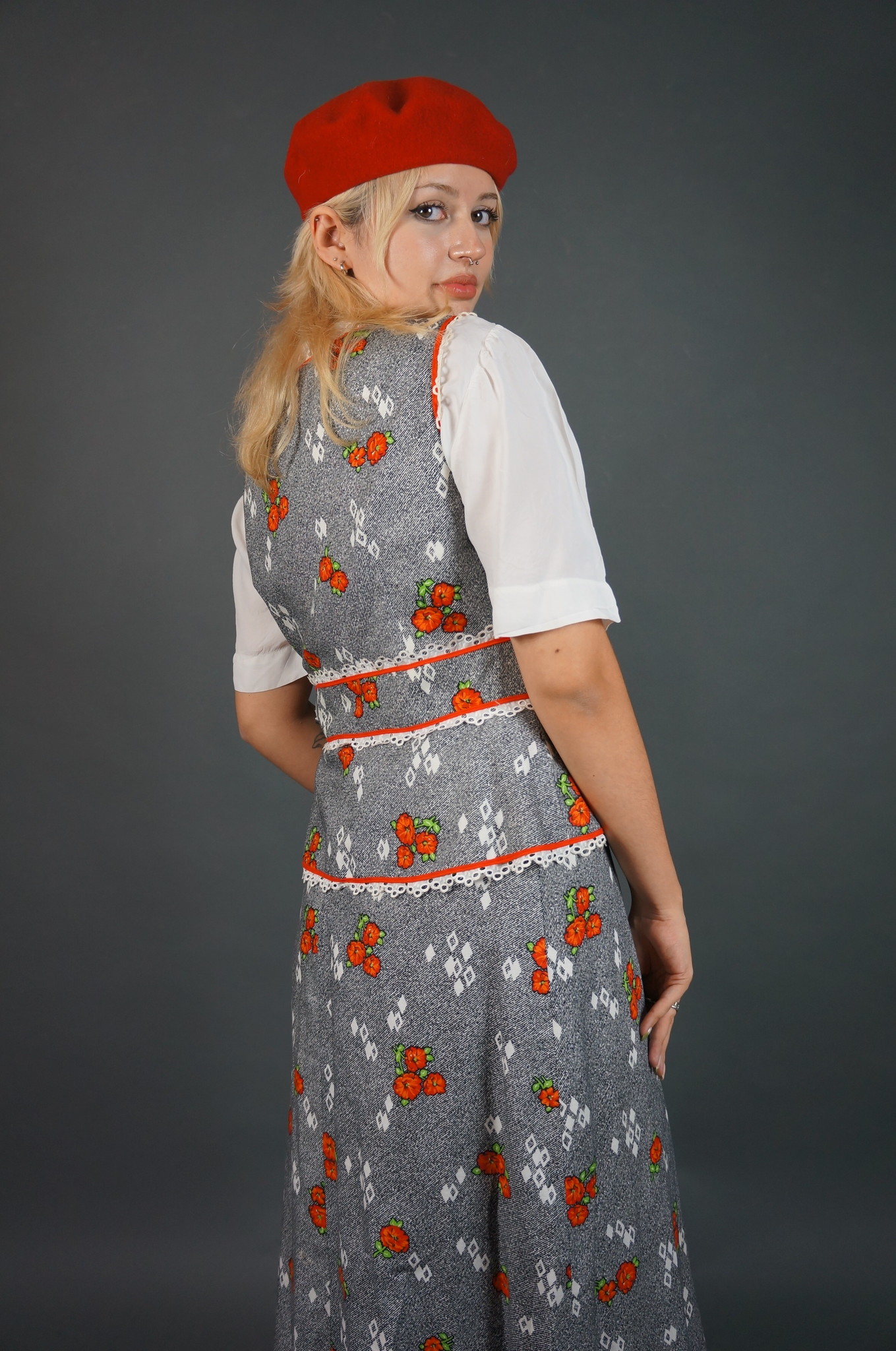 70's Orange Flower Co-ord Set