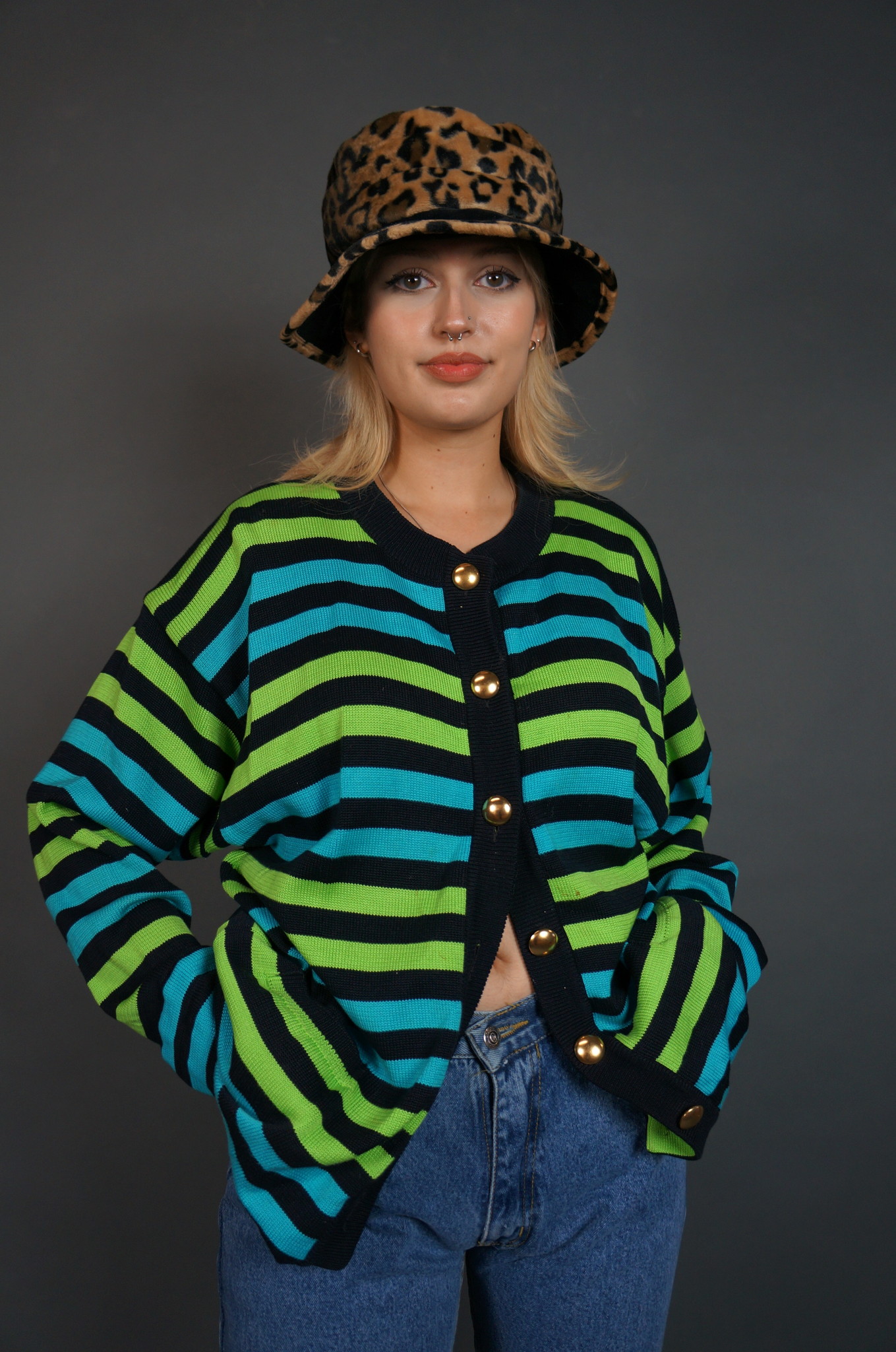 Escada Striped Cardigan