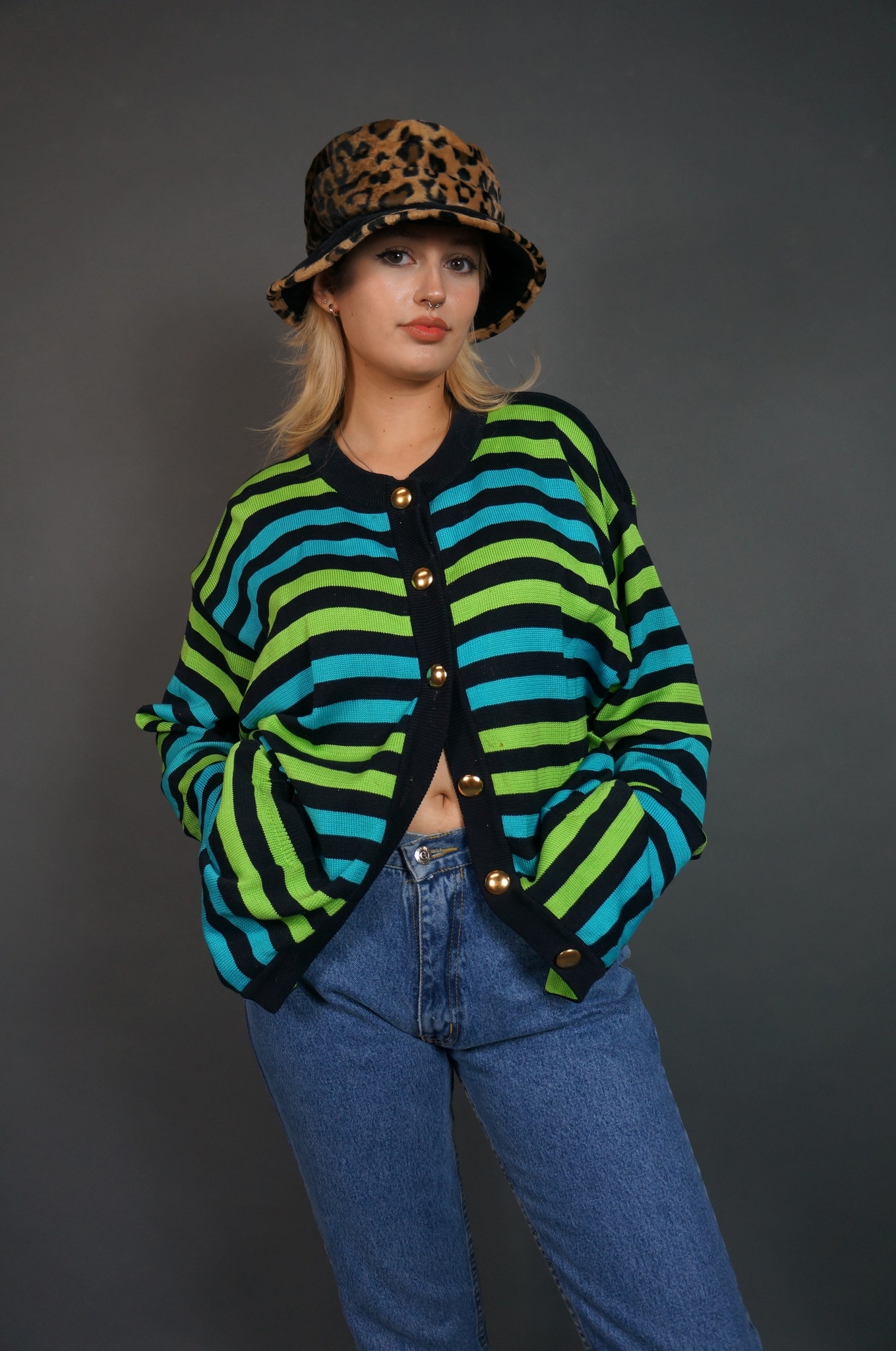 Escada Striped Cardigan