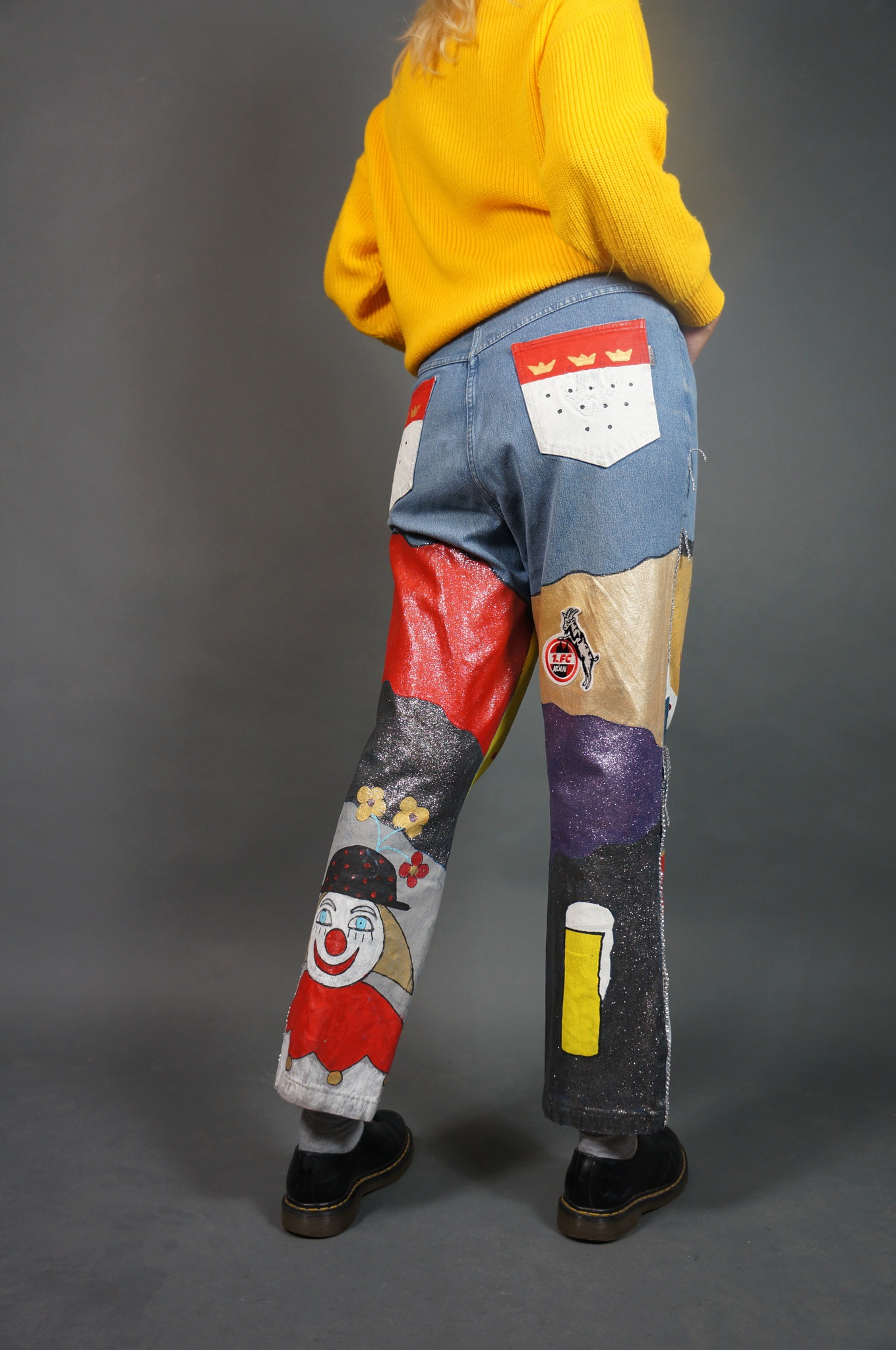 Handpainted Beer Jeans