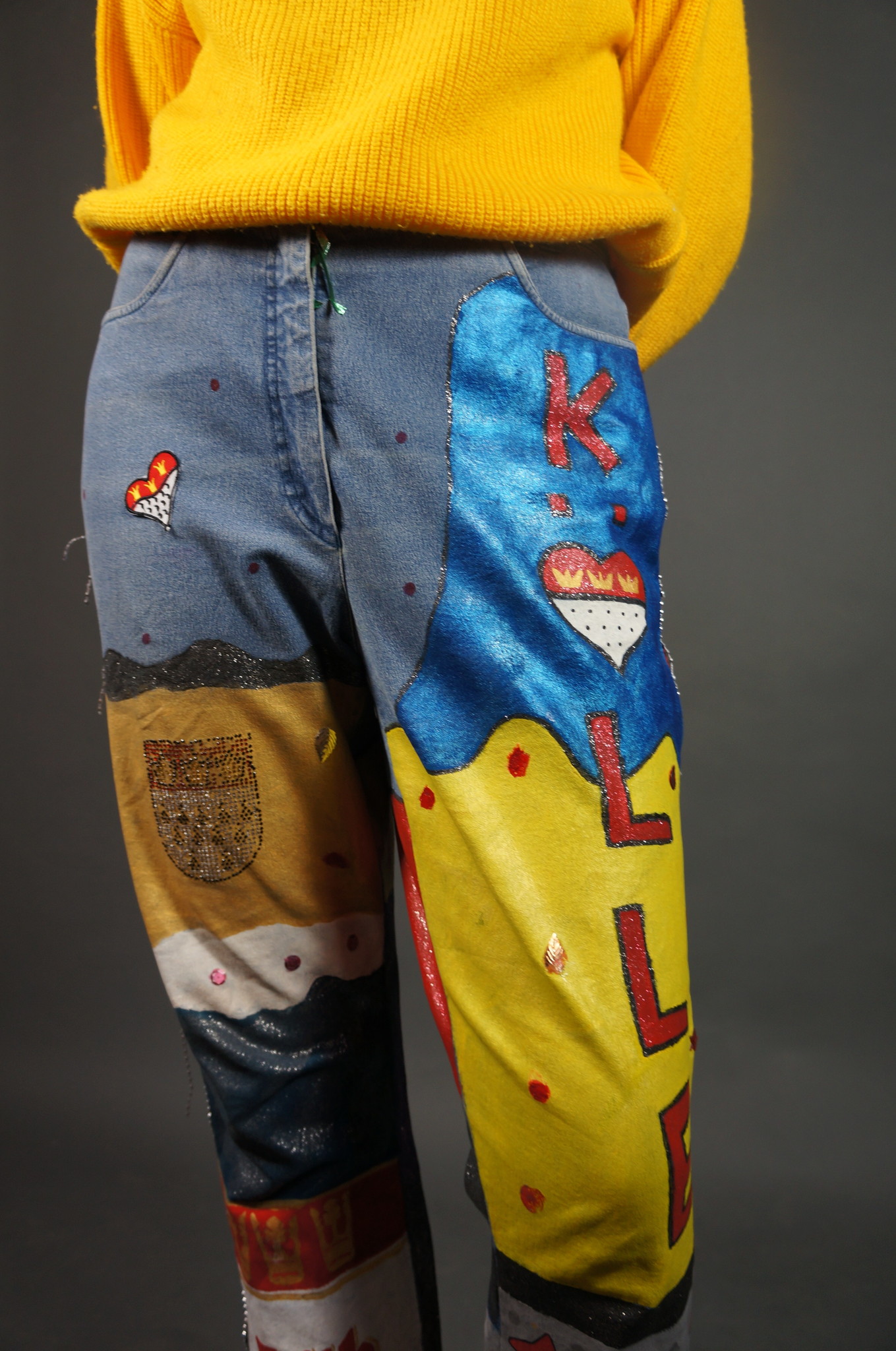 Handpainted Beer Jeans