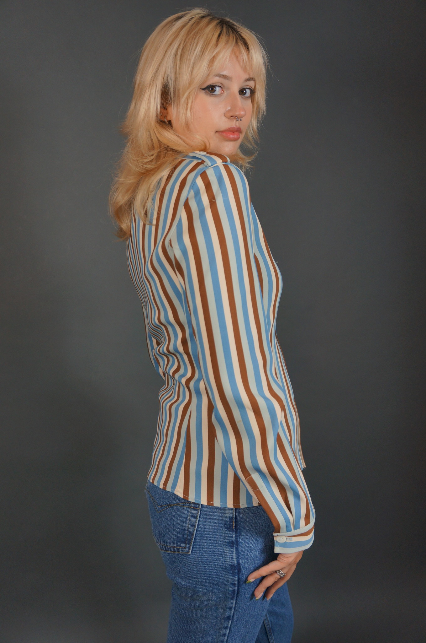 Prada Stripe Blouse