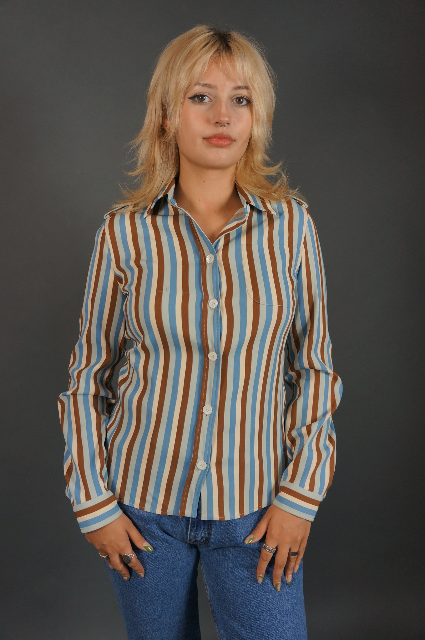 Prada Stripe Blouse