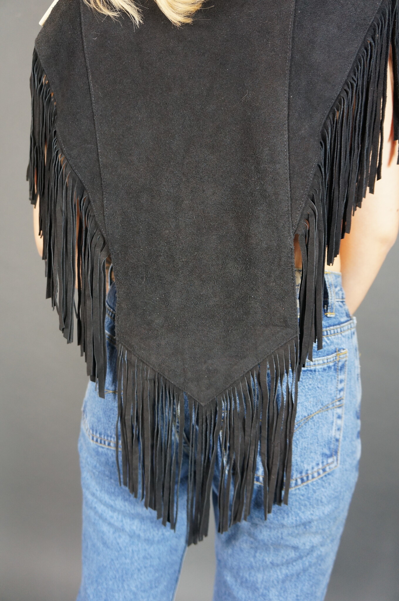 Leather Fringe Western Cape Vest