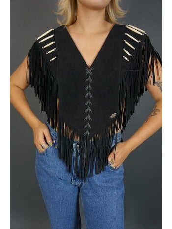 Leather Fringe Western Cape Vest