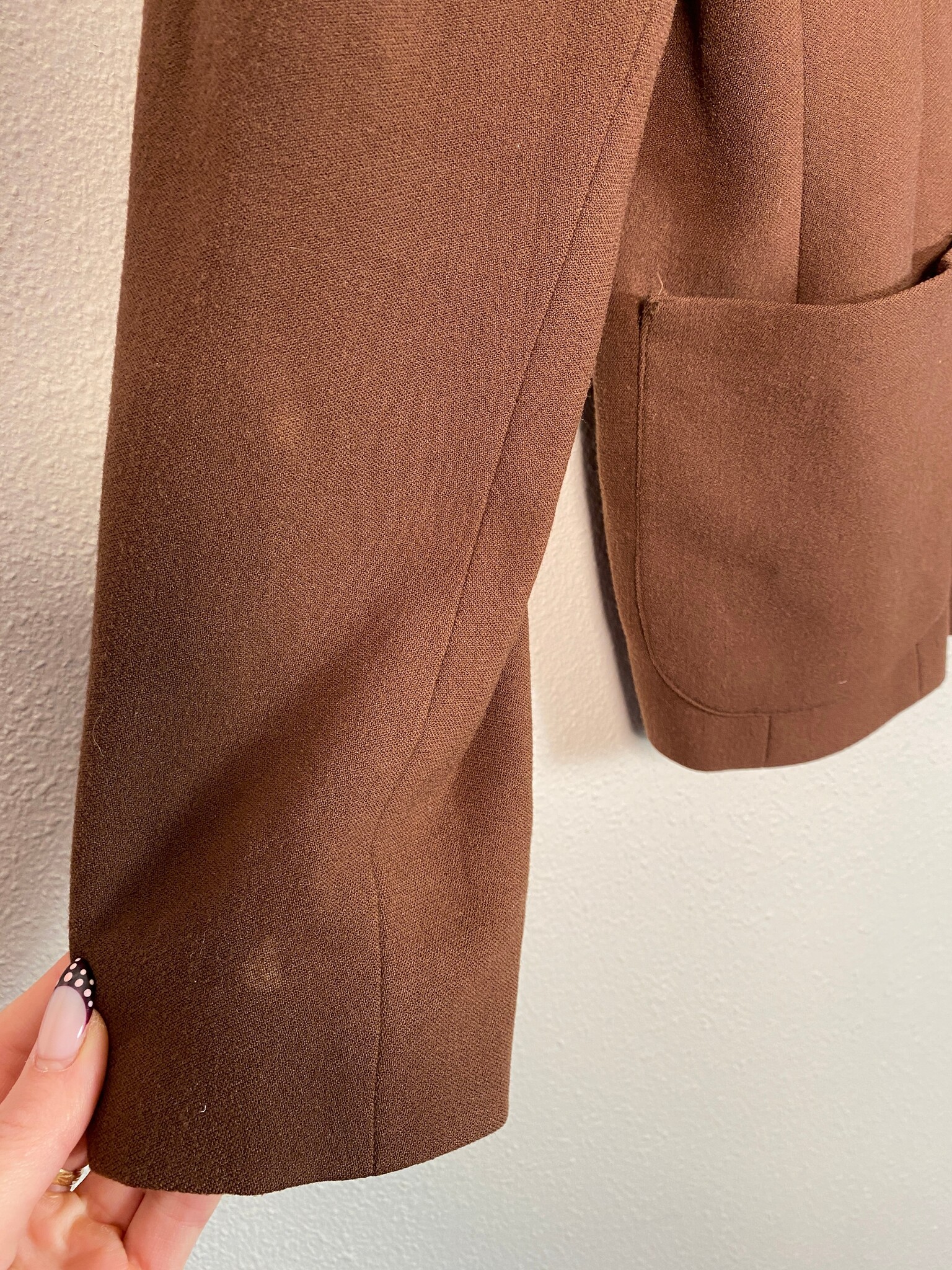 Yves Saint Laurent variation wollen jasje bruin F 40