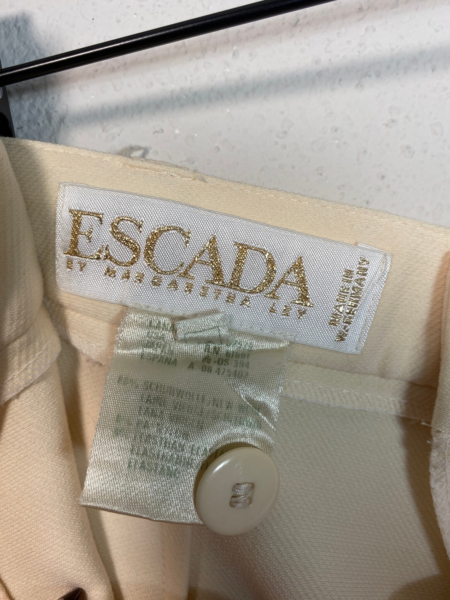 Escada vintage stijgbeugelbroek in crème
