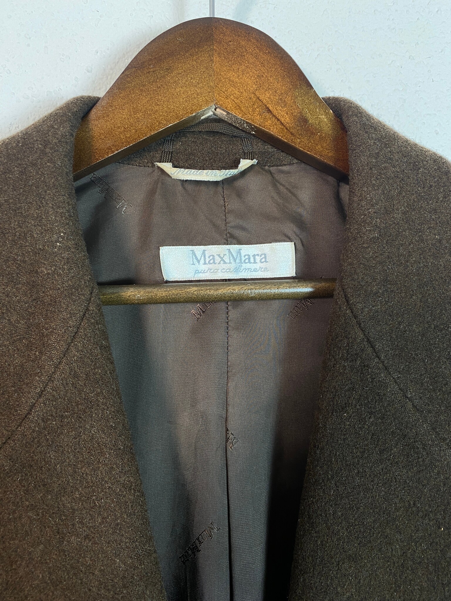 Max Mara blazerjas van cashmere in bruin