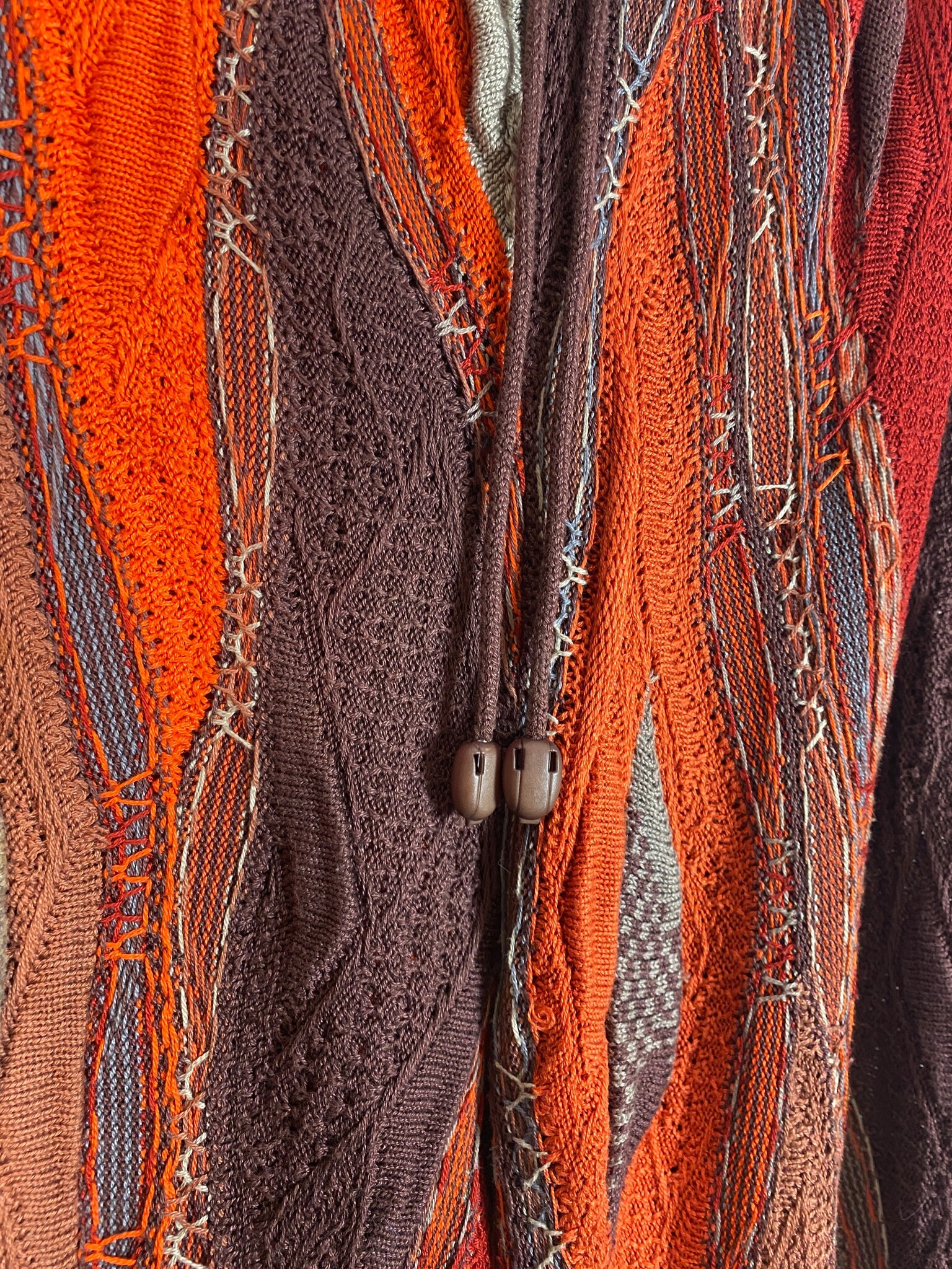 Coogi gebreide broek 3D-patroon oranje maat 2X