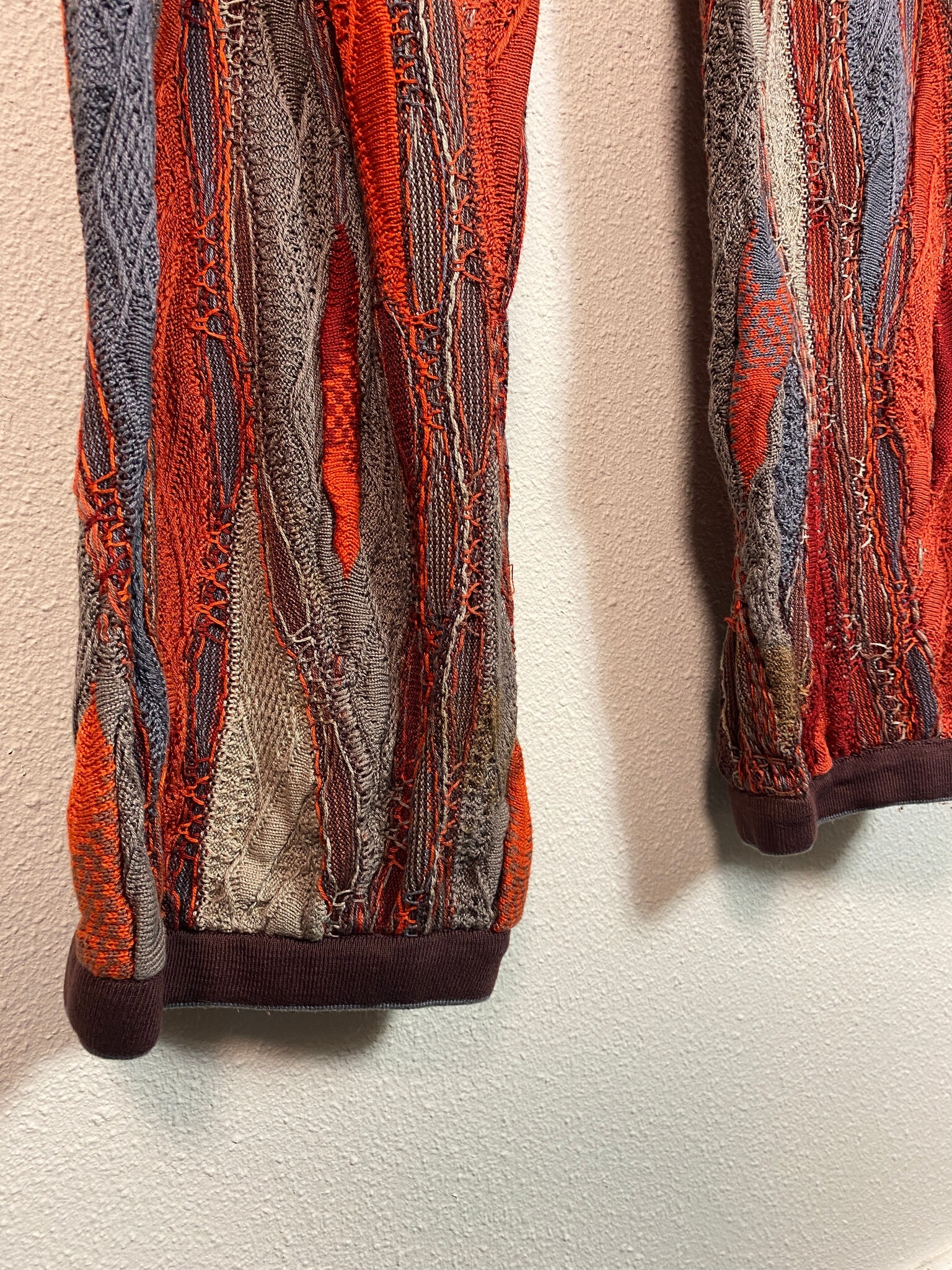 Coogi gebreide broek 3D-patroon oranje maat 2X