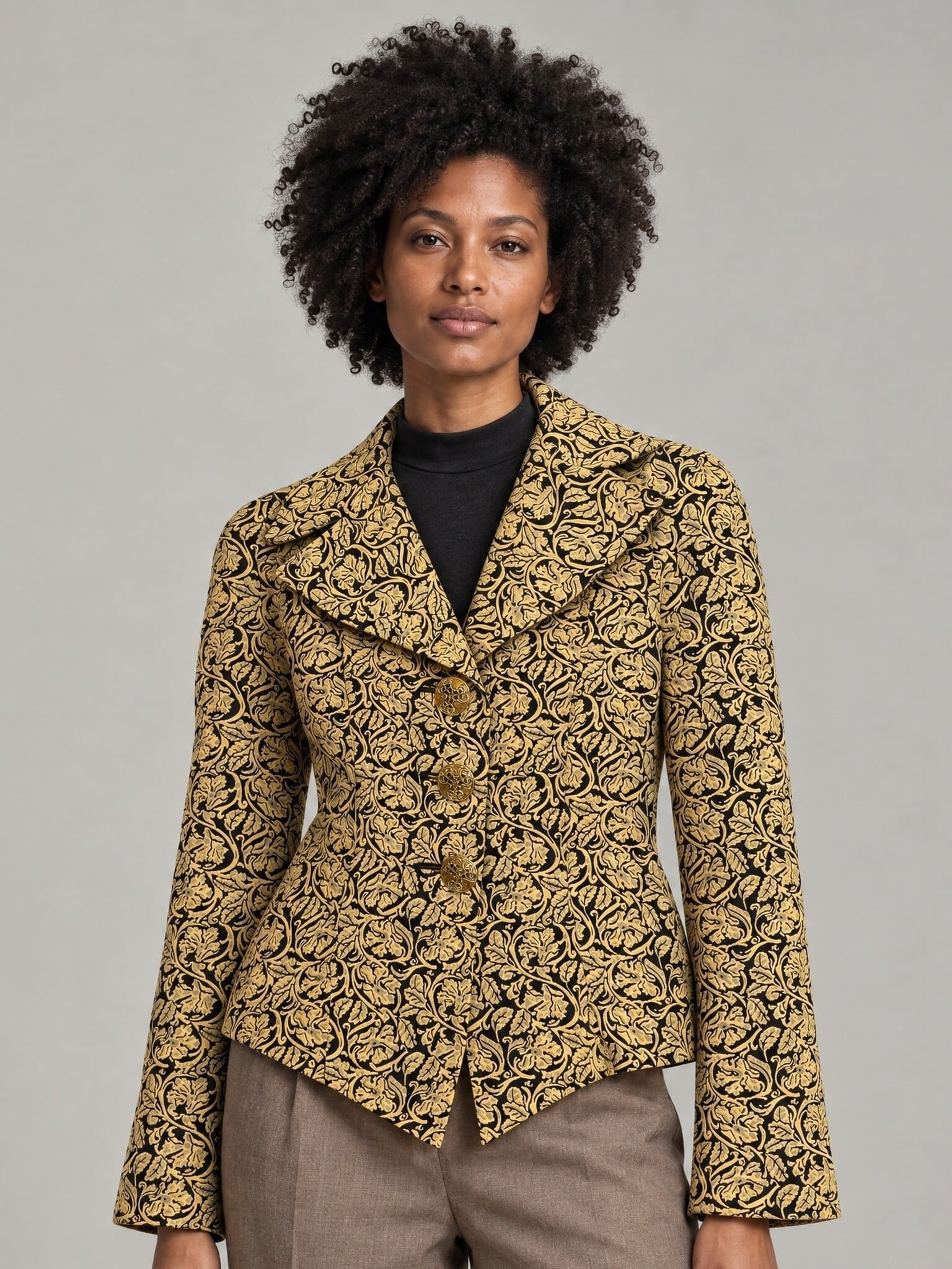 Christian Lacroix jasje jacquard geel zwart maat 38