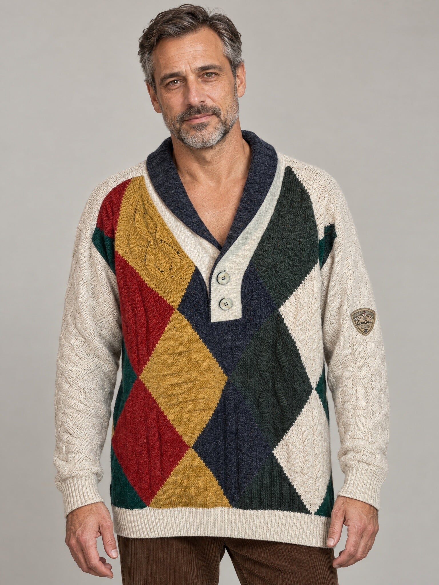 Carlo Colucci vintage herentrui met ruitmotief