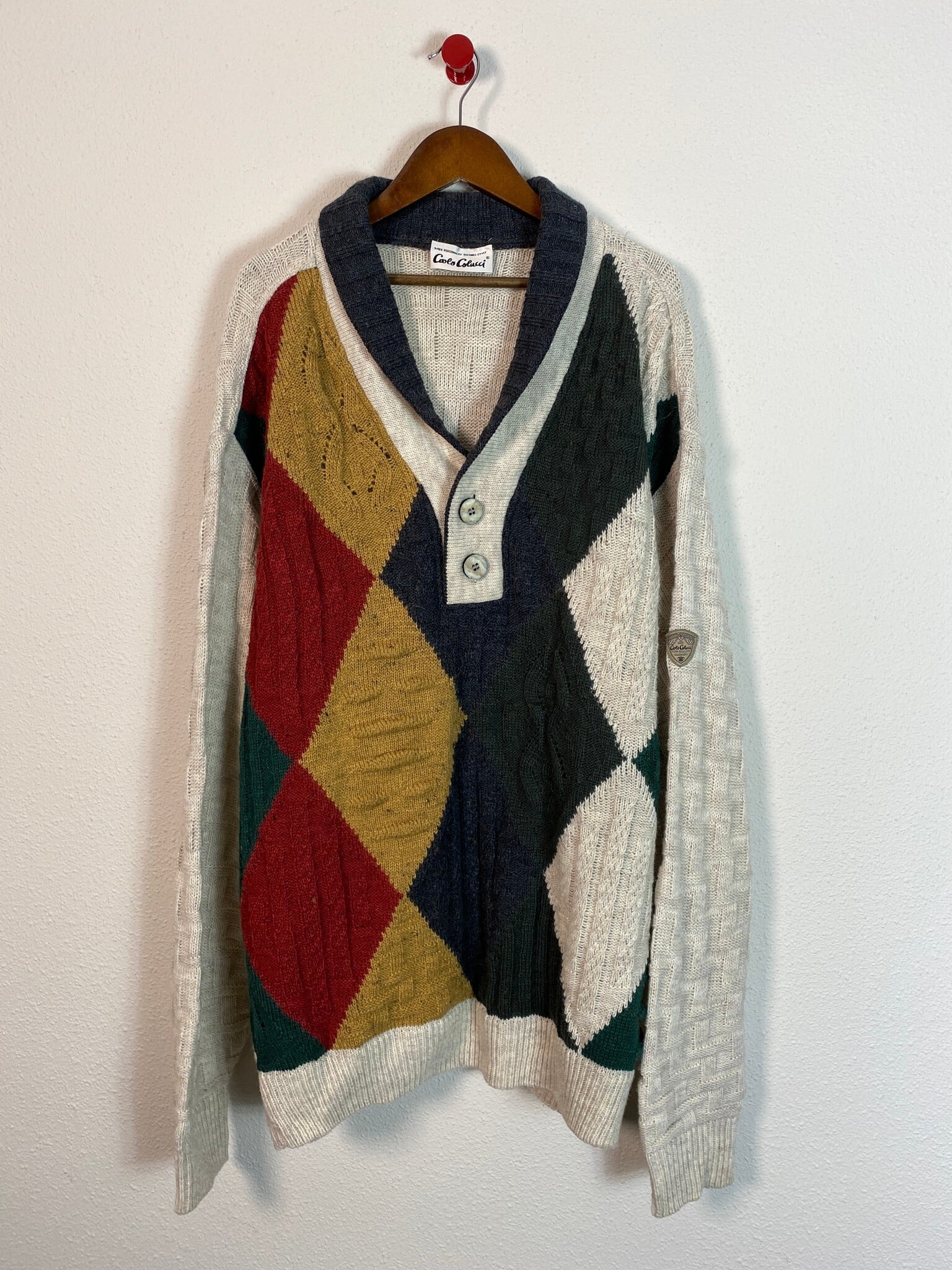 Carlo Colucci vintage herentrui met ruitmotief