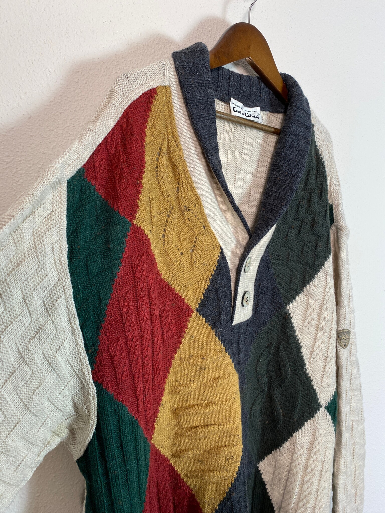 Carlo Colucci vintage herentrui met ruitmotief