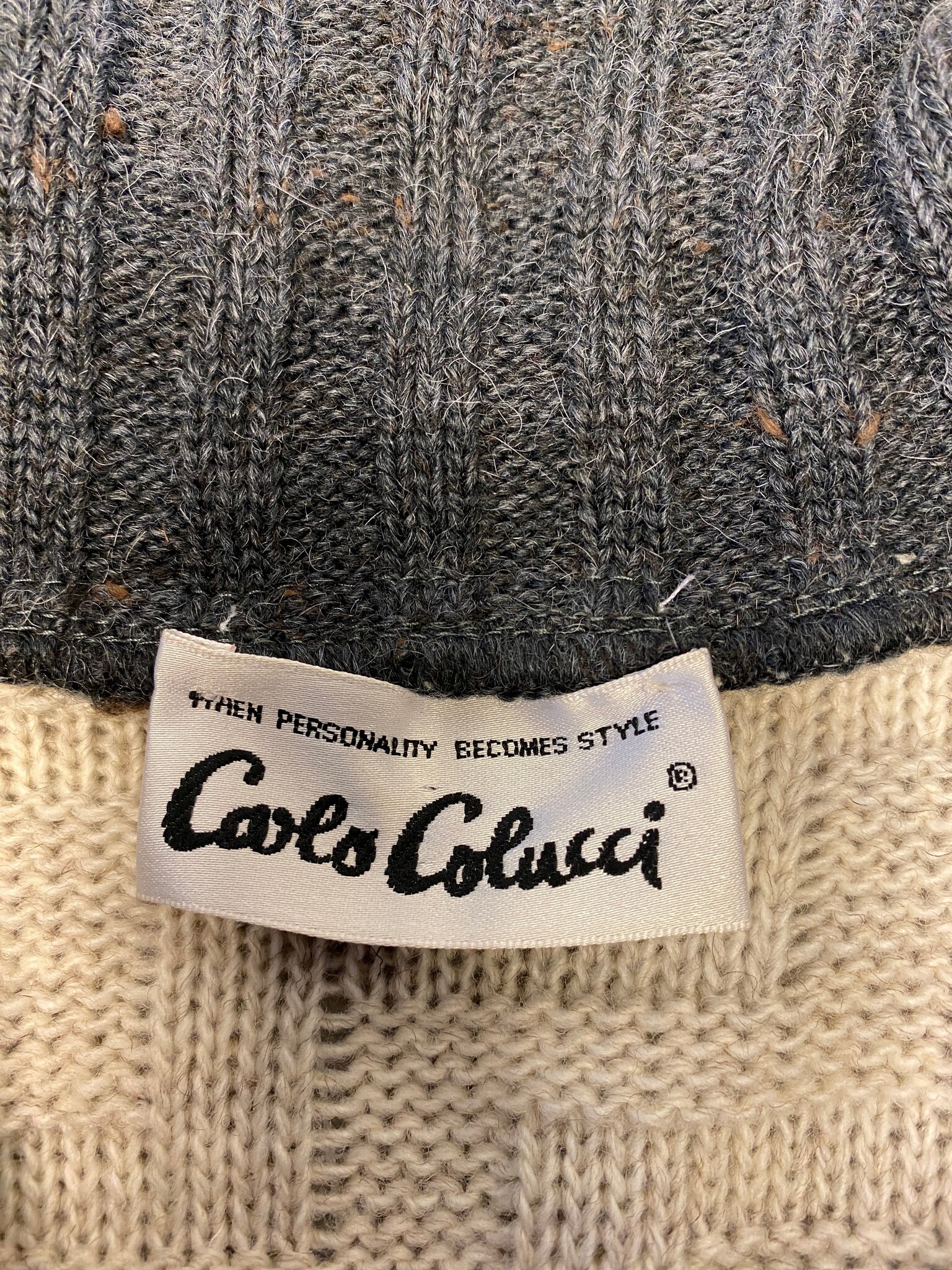 Carlo Colucci vintage herentrui met ruitmotief