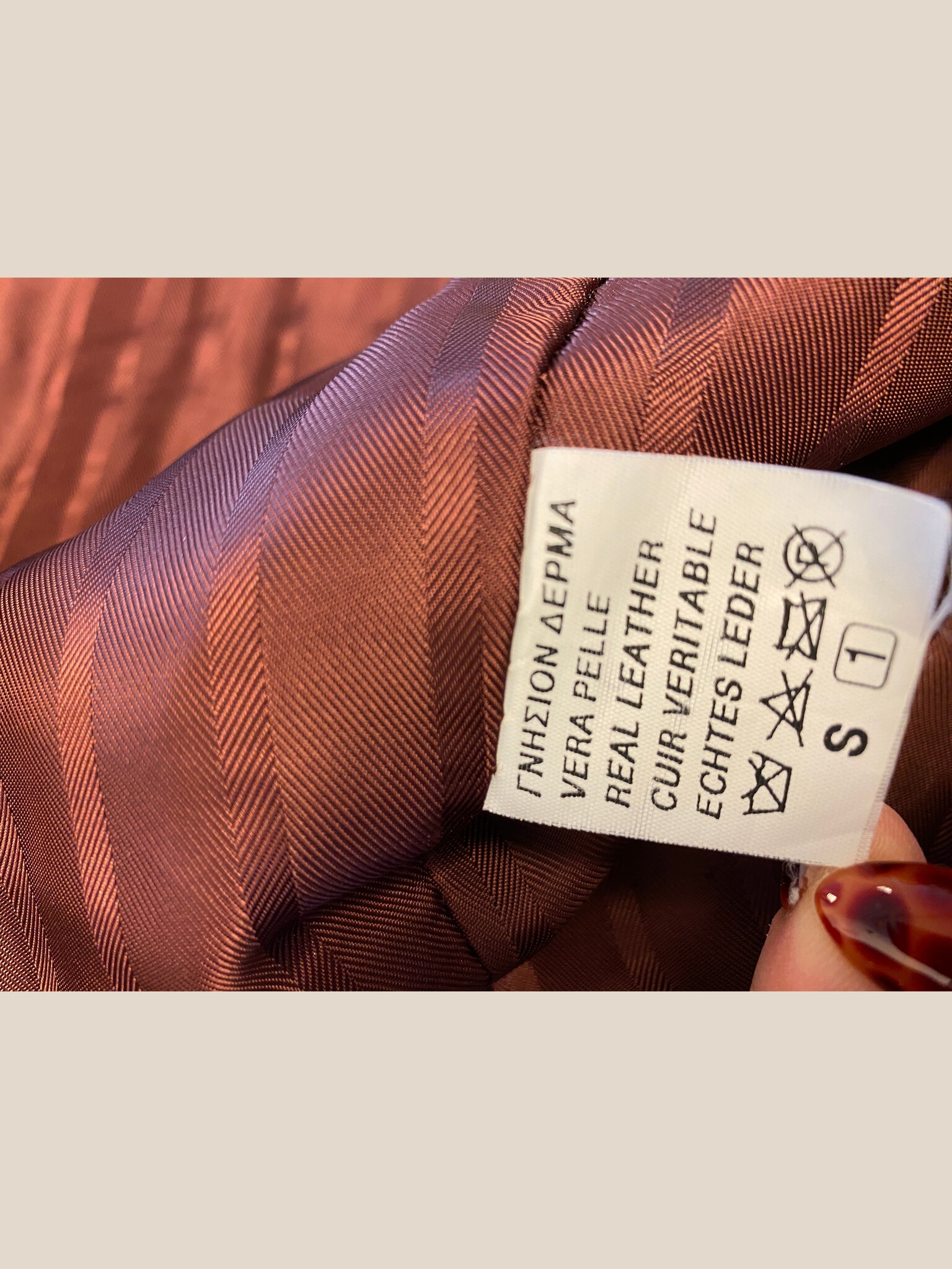 Giorgio Valentino lange leren mantel bordeaux maat S