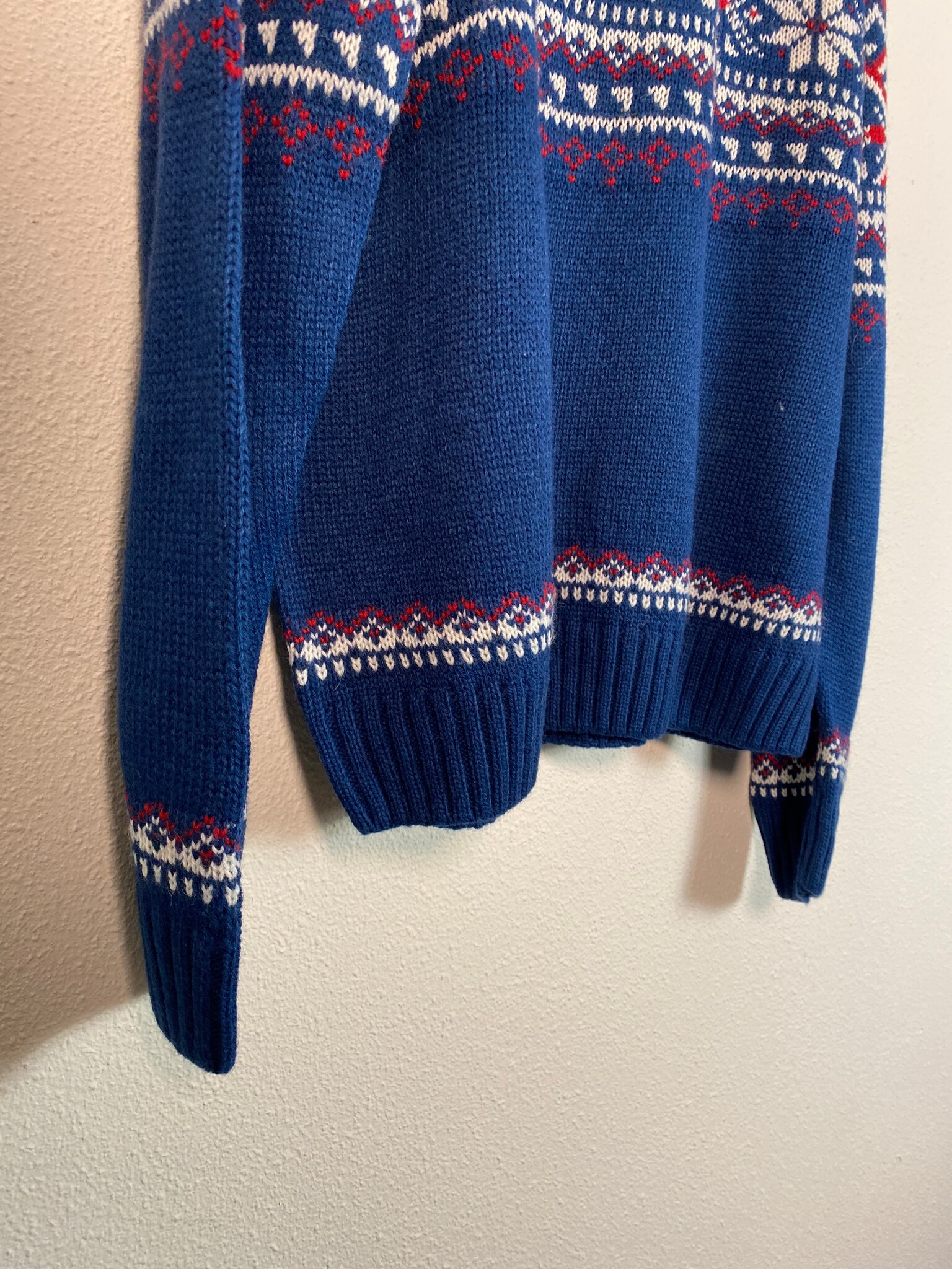 atlas for men heren trui Noors patroon blauw 3XL