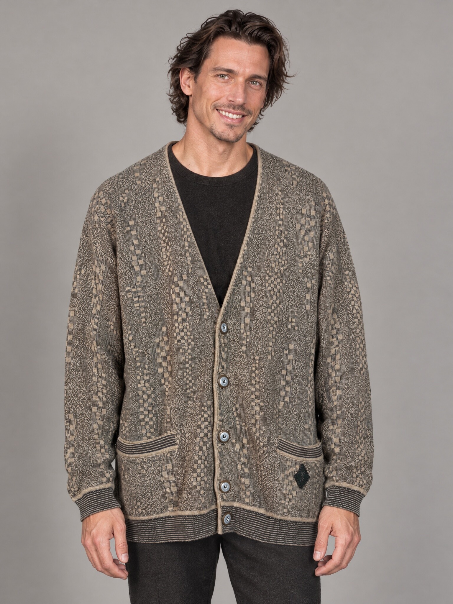 Yves Saint Laurent tricots herenvest bruin-beige