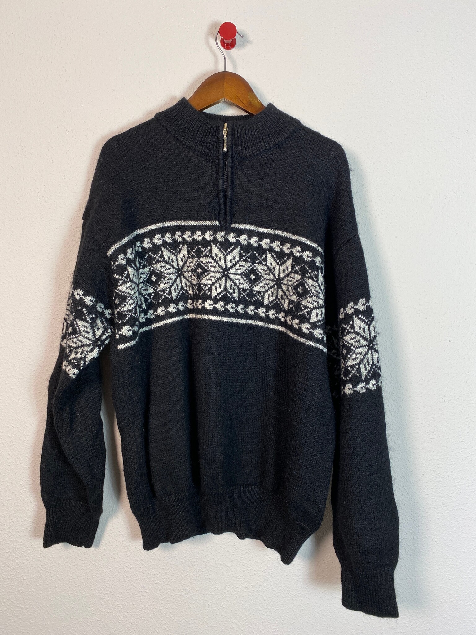 Crane Sports Noorse halfzip trui zwart maat L