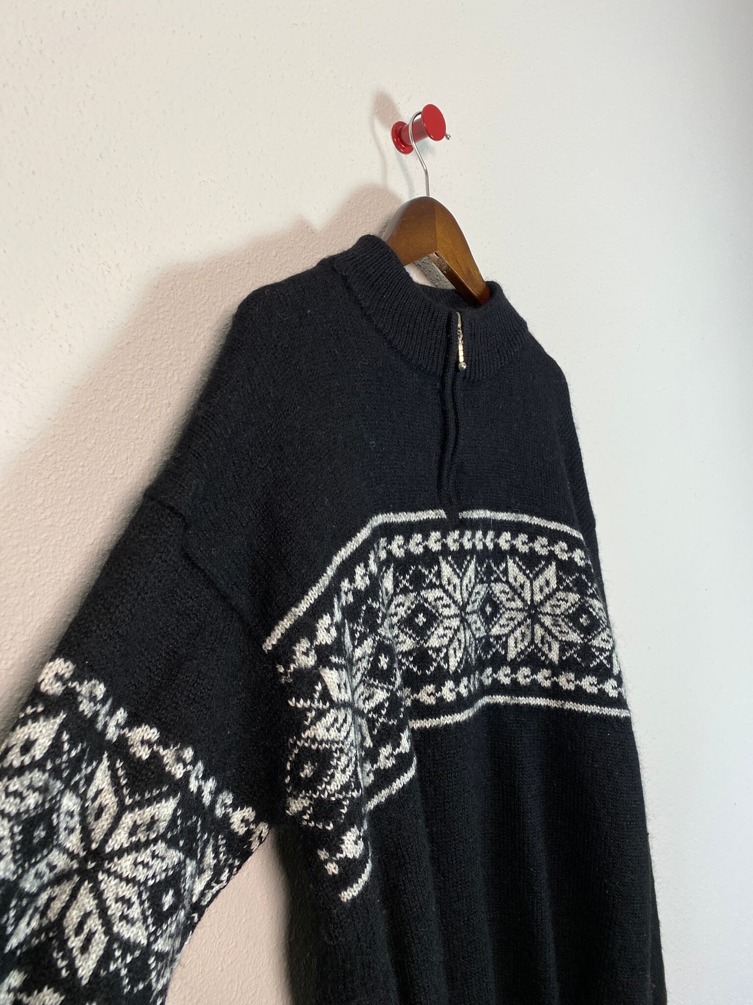 Crane Sports Noorse halfzip trui zwart maat L