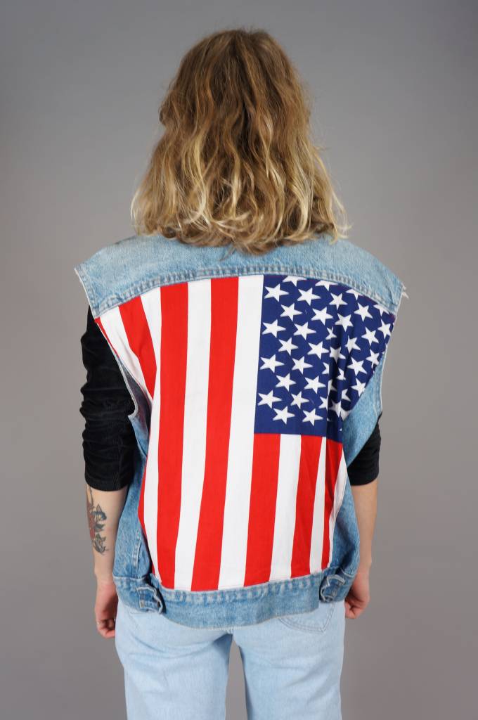 Levi's Ärmellose individualisierte Jeansjacke USA