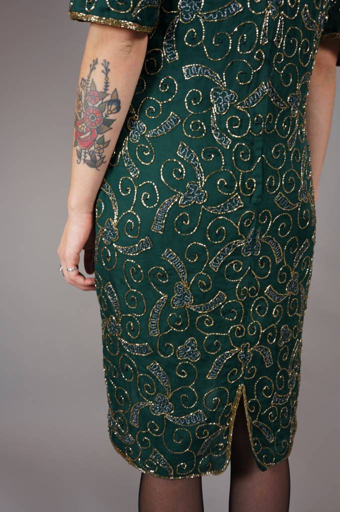 90er Seiden-Paillettenkleid Darlene