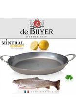 De Buyer Mineral B Vispan ovaal 36 cm 2 greeps