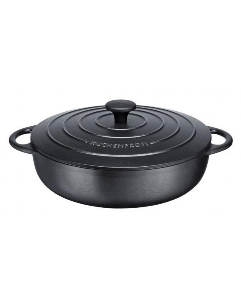 Vriendin Bezit tekst Provence pan Gourmet Laag Zwart 28 cm - Koks en Keukenmeiden