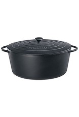 Küchenprofi Provence gietijzer pan ovaal 35 cm Zwart