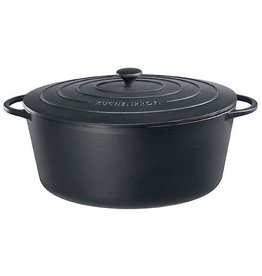 Küchenprofi Provence gietijzer pan ovaal 35 cm Zwart