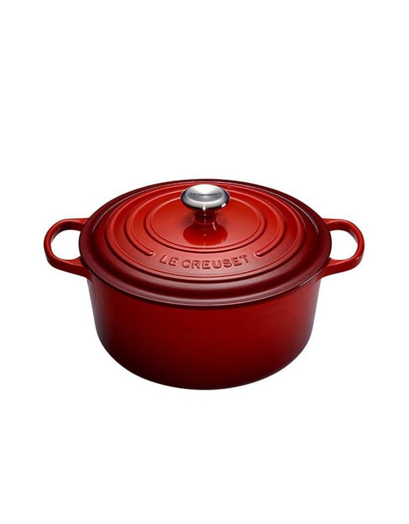 Le Creuset Ronde braad-/stoofpan 24 cm Kersenrood