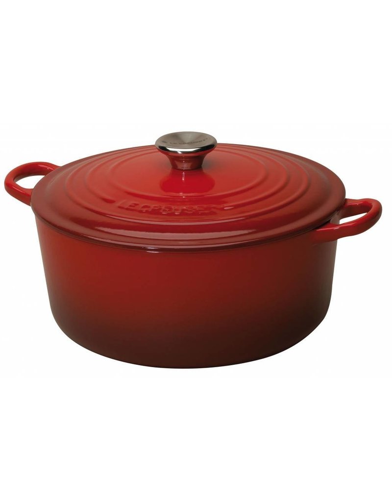 Le Creuset Ronde braad-/stoofpan 30 cm kersenrood