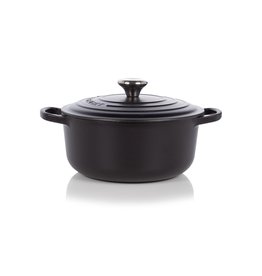 Le Creuset Ronde braad-/stoofpan 24 cm Mat Zwart