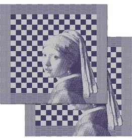 DDDDD theedoek girl with a pearl 60x65 blue