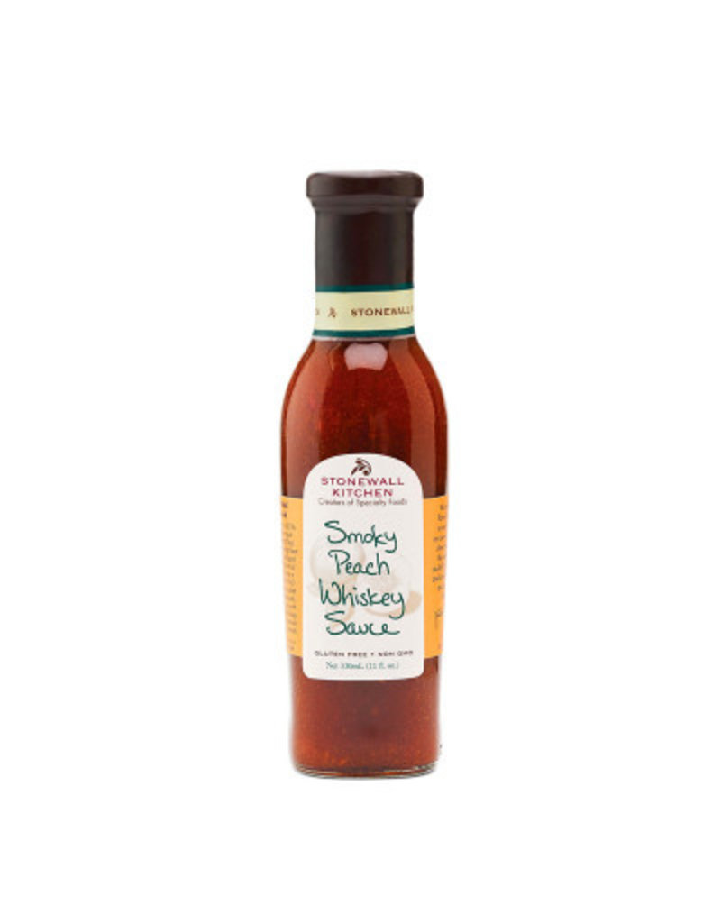 Smoky peach whiskey saus