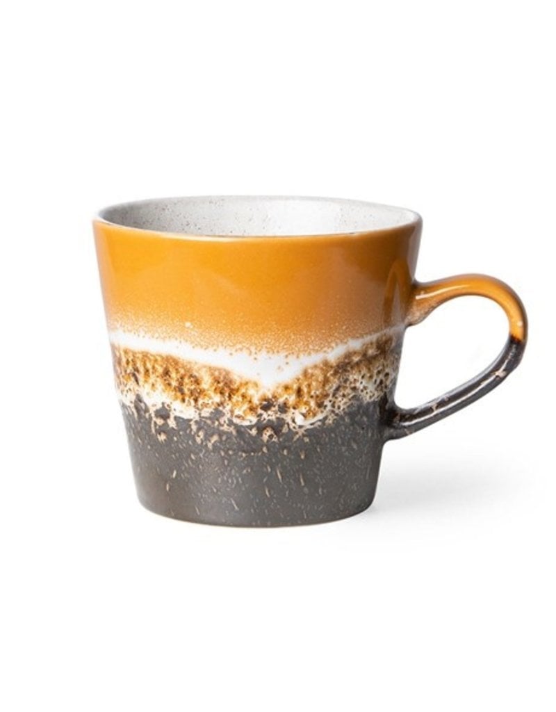 HKLIVING 70's Cappuccino beker "Fire" HK Living