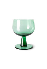 The emeralds wine glass low fern green