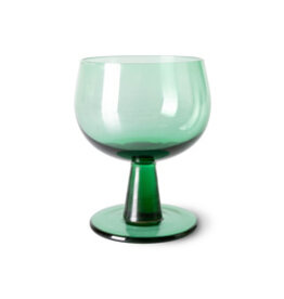 The emeralds wine glass low fern green