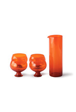 Funky orange glassware set