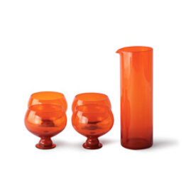 Funky orange glassware set