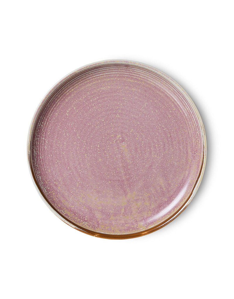 Side plate rustic pink