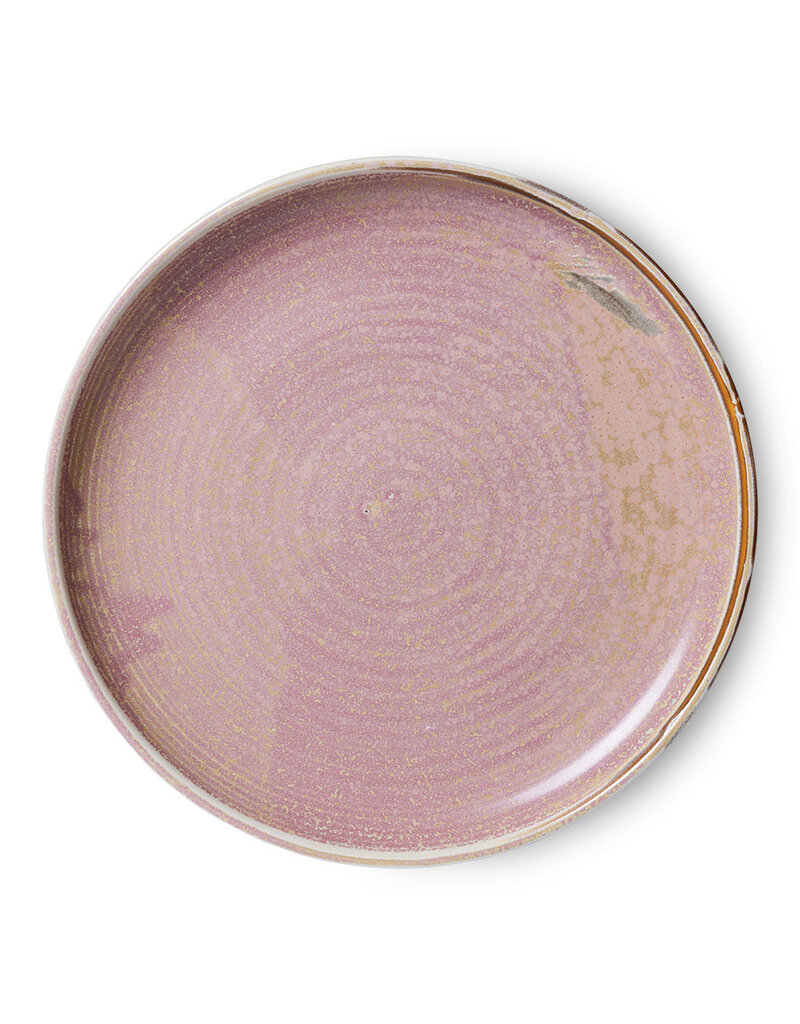 Dinner plate rustic pink