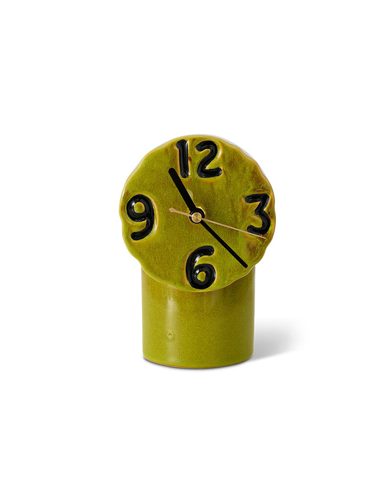 HKLIVING Retro ceramic clock OLIVE