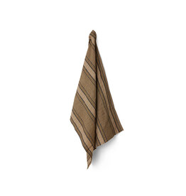 Vida striped tea towel sand/cream